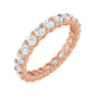 Sapphire Row Natural Diamond Low-Profile Eternity Band - 14K Rose Gold, Round 2.8 mm, 6.5