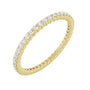 Sapphire Row Natural Diamond Low-Profile Eternity Band - 14K Yellow Gold, Round 1.3 mm, 7
