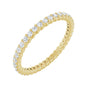 Sapphire Row Natural Diamond Low-Profile Eternity Band - 14K Yellow Gold, Round 1.3 mm, 4.5