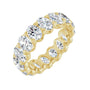 Sapphire Row Natural Diamond Low-Profile Eternity Band - 14K Yellow Gold, Oval 5 × 3.5 mm, 4.5