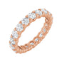 Sapphire Row Lab-Grown Diamond Low-Profile Eternity Band - 14K Rose Gold, Round 2.8 mm, 4