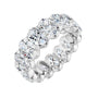 Sapphire Row Lab-Grown Diamond Low-Profile Eternity Band - 14K White Gold, Oval 6 × 4 mm, 4