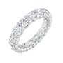 Sapphire Row Lab-Grown Diamond Low-Profile Eternity Band - 14K White Gold, Round 3.5 mm, 4.5