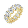 Sapphire Row Lab-Grown Diamond Low-Profile Eternity Band - 14K Yellow Gold, Oval 6 × 4 mm, 4.5