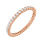 Sapphire Row Lab-Grown Diamond Low-Profile Eternity Band - 14K Rose Gold, Round 1.3 mm, 4.5