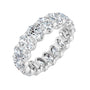 Sapphire Row Lab-Grown Diamond Low-Profile Eternity Band - 14K White Gold, Oval 5 × 3.5 mm, 5