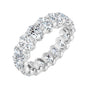 Sapphire Row Lab-Grown Diamond Low-Profile Eternity Band - 14K White Gold, Oval 5 × 3.5 mm, 6