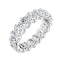 Sapphire Row Lab-Grown Diamond Low-Profile Eternity Band - 14K White Gold, Oval 5 × 3.5 mm, 7