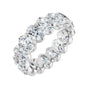 Sapphire Row Lab-Grown Diamond Low-Profile Eternity Band - 14K White Gold, Oval 6 × 4 mm, 6.5