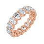 Sapphire Row Lab-Grown Diamond Low-Profile Eternity Band - 14K Rose Gold, Oval 5 × 3.5 mm, 6