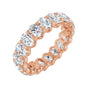 Sapphire Row Lab-Grown Diamond Low-Profile Eternity Band - 14K Rose Gold, Oval 5 × 3.5 mm, 8