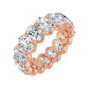 Sapphire Row Lab-Grown Diamond Low-Profile Eternity Band - 14K Rose Gold, Oval 6 × 4 mm, 5.5
