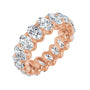 Sapphire Row Lab-Grown Diamond Low-Profile Eternity Band - 14K Rose Gold, Oval 6 × 4 mm, 7.5