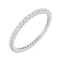 Sapphire Row Lab-Grown Diamond Low-Profile Eternity Band - 14K White Gold, Round 1.3 mm, 7