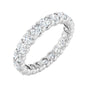 Sapphire Row Lab-Grown Diamond Low-Profile Eternity Band - 14K White Gold, Round 2.8 mm, 4