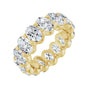Sapphire Row Lab-Grown Diamond Low-Profile Eternity Band - 14K Yellow Gold, Oval 6 × 4 mm, 5
