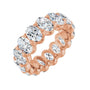 Sapphire Row Lab-Grown Diamond Low-Profile Eternity Band - 14K Rose Gold, Oval 6 × 4 mm, 5
