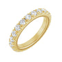 Sapphire Row Natural Diamond Milgrain Eternity Band - 14K Yellow Gold, 2.75 mm, 7