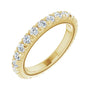 Sapphire Row Natural Diamond Milgrain Eternity Band - 14K Yellow Gold, 2.5 mm, 6.5