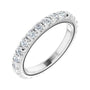 Sapphire Row Natural Diamond Milgrain Eternity Band - Platinum, 2.5 mm, 8