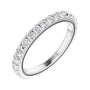 Sapphire Row Natural Diamond Milgrain Eternity Band - Platinum, 2 mm, 7.5