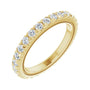 Sapphire Row Natural Diamond Milgrain Eternity Band - 14K Yellow Gold, 2 mm, 5