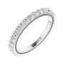 Sapphire Row Natural Diamond Milgrain Eternity Band - Platinum, 2 mm, 8