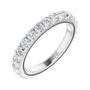 Sapphire Row Natural Diamond Milgrain Eternity Band - Platinum, 2.5 mm, 7.5