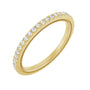 Sapphire Row Natural Diamond Milgrain Eternity Band - 14K Yellow Gold, 1.3 mm, 7