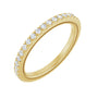 Sapphire Row Natural Diamond Milgrain Eternity Band - 14K Yellow Gold, 1.5 mm, 7