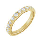 Sapphire Row Natural Diamond Milgrain Eternity Band - 14K Yellow Gold, 2.5 mm, 7