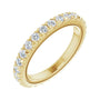 Sapphire Row Natural Diamond Milgrain Eternity Band - 14K Yellow Gold, 2 mm, 4.5