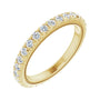 Sapphire Row Natural Diamond Milgrain Eternity Band - 14K Yellow Gold, 2 mm, 6.5