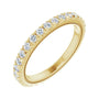 Sapphire Row Natural Diamond Milgrain Eternity Band - 14K Yellow Gold, 2 mm, 7.5