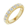 Sapphire Row Natural Diamond Milgrain Eternity Band - 14K Yellow Gold, 3 mm, 5.5