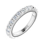 Sapphire Row Lab-Grown Diamond Milgrain Eternity Band - 14K White Gold, 2.5 mm, 5.5