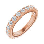 Sapphire Row Lab-Grown Diamond Milgrain Eternity Band - 14K Rose Gold, 2.5 mm, 4
