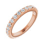 Sapphire Row Lab-Grown Diamond Milgrain Eternity Band - 14K Rose Gold, 2.5 mm, 8