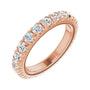 Sapphire Row Lab-Grown Diamond Milgrain Eternity Band - 14K Rose Gold, 3 mm, 7.5