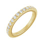 Sapphire Row Lab-Grown Diamond Milgrain Eternity Band - 14K Yellow Gold, 2 mm, 7