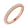 Sapphire Row Lab-Grown Diamond Milgrain Eternity Band - 14K Rose Gold, 2 mm, 8