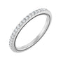 Sapphire Row Lab-Grown Diamond Milgrain Eternity Band - 14K White Gold, 1.3 mm, 7