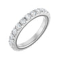 Sapphire Row Lab-Grown Diamond Milgrain Eternity Band - 14K White Gold, 2.5 mm, 7