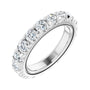 Sapphire Row Lab-Grown Diamond Milgrain Eternity Band - 14K White Gold, 3 mm, 4.5