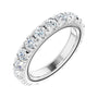 Sapphire Row Lab-Grown Diamond Milgrain Eternity Band - 14K White Gold, 3 mm, 5.5