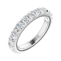 Sapphire Row Lab-Grown Diamond Milgrain Eternity Band - 14K White Gold, 3 mm, 7.5