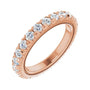 Sapphire Row Lab-Grown Diamond Milgrain Eternity Band - 14K Rose Gold, 2.5 mm, 5.5