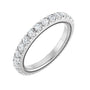 Sapphire Row Lab-Grown Diamond Milgrain Eternity Band - 14K White Gold, 2.25 mm, 7