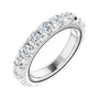 Sapphire Row Lab-Grown Diamond Milgrain Eternity Band - 14K White Gold, 3 mm, 4