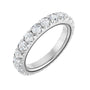 Sapphire Row Lab-Grown Diamond Milgrain Eternity Band - 14K White Gold, 3 mm, 7